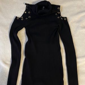 Black Sweater with golden buttons on shoulder size L